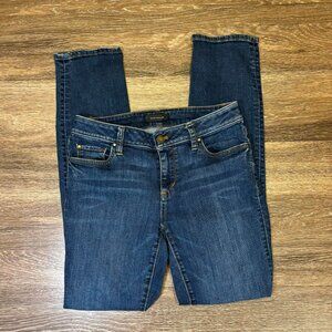 Ann‎ Taylor Womens Size 4 Pockets Skinny Ankle Curvy Fit Denim Blue Jeans